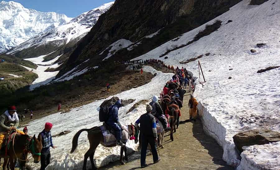 kedarnath trek time by horse